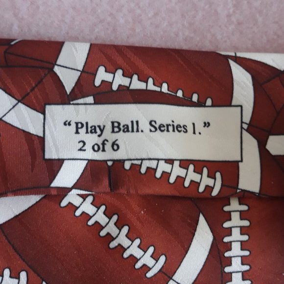 Keith Daniels Men's Novelty Tie=Play Ball Series 1, 2 of 6 Football Print - Picture 6 of 6